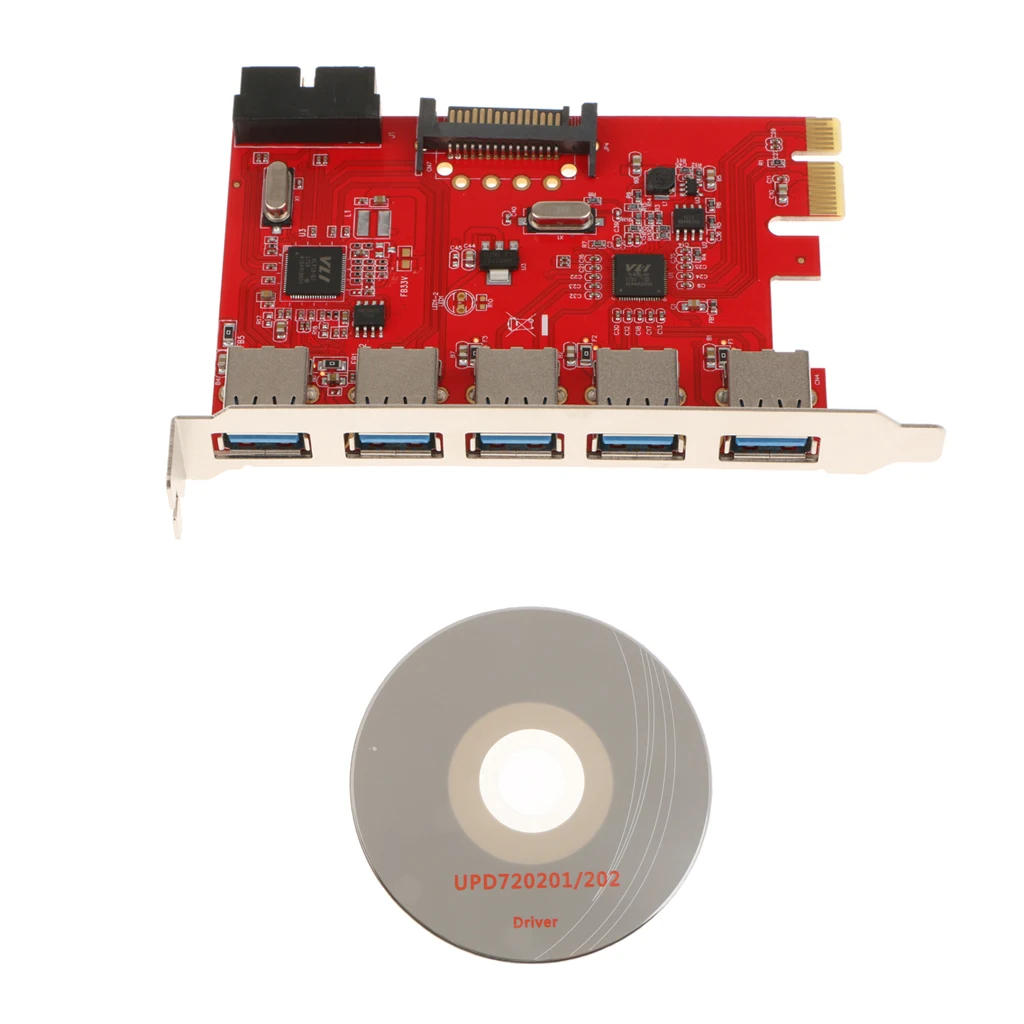 5-Порты и разъёмы USB 3,0 до карта pci-e адаптер карты расширения 20Pin сверхскорости 5Gbp для ПК