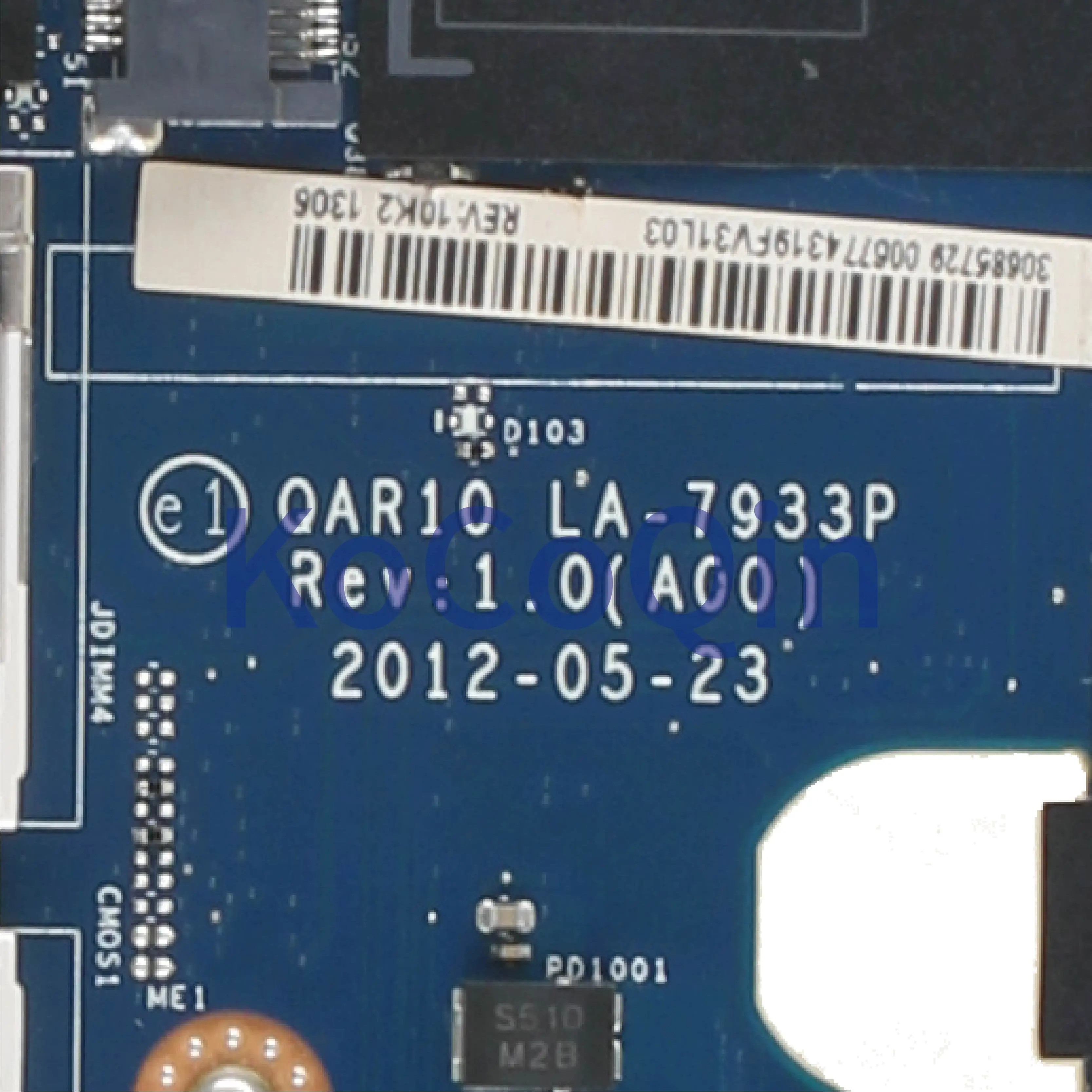 low cost KoCoQin Laptop motherboard For DELL Precision M6700 SLJ8A Mainboard CN-0H76F7 0H76F7 QAR10 LA-7933P