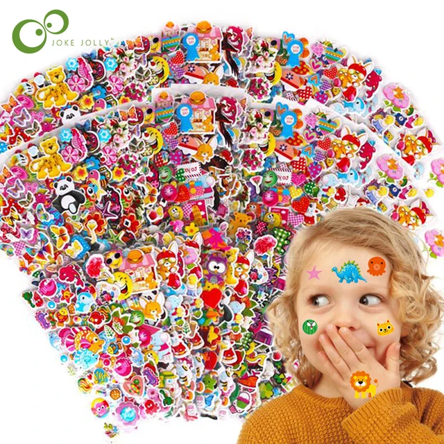 Kids Stickers 40 20 Different Sheets 3D Puffy Bulk Stickers for Girl Boy Birthday Gift Scrapbooking Teachers Animals Cartoon GYH 1