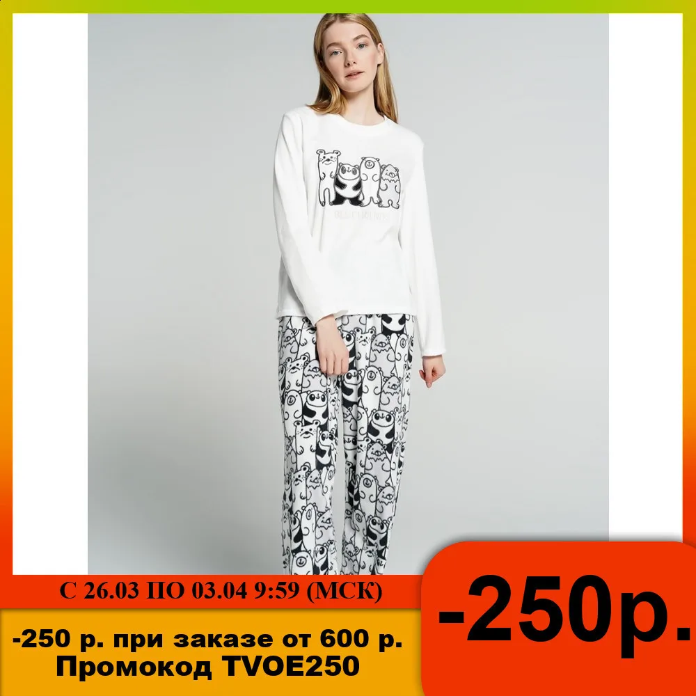  Костюм домашний ТВОЕ женский белый HOMEWEAR 