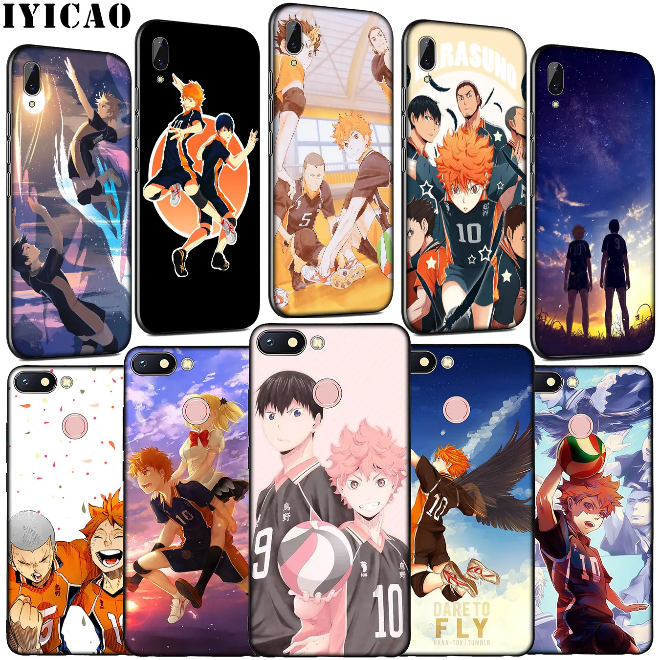 IYICAO Haikyuu Hinata attacks Soft Silicone Phone Case for Xiaomi Redmi Note 8 8T 8A 7 7A 6 6A 5 5A K30 K20 Pro GO S2 Cover |