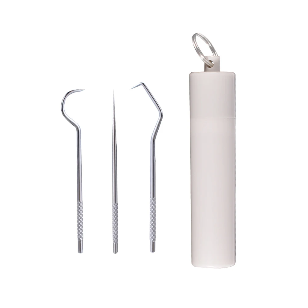  4 Pieces Portable Metal Toothpick Holders, Aluminum