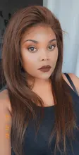 Peluca con malla frontal para mujeres negras, pelo liso de color con pelo de bebé 13x4, pelucas de cabello humano brasileño con encaje frontal, 4x4, Remy