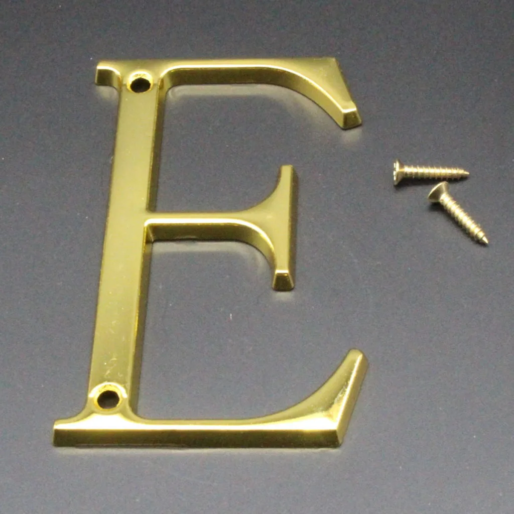 Zinc Alloy Letters Sign Floating House Number Door Alphabet Letters Street Name Kids Room Decor Plate Plaque Sign