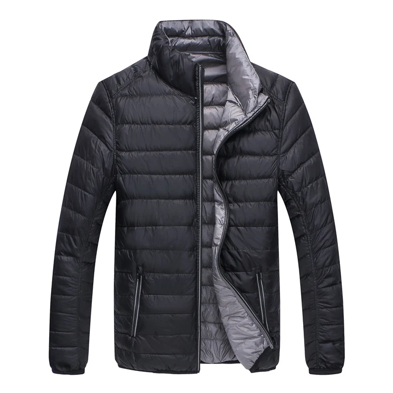 Мужской тонкий пуховик на белом утином пуху 90% пуха 5XL 6XL 7XL|coat down|coat mencoats coats |