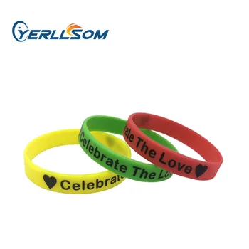 

YERLLSOM 200pcs/Lot High Quality Wholesale Custom Bulk Cheap Silicone Wirstbands printed Hebrew Silicone Bracelet S20052701