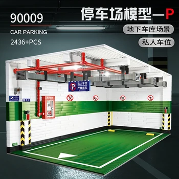 

MOC Idea City Series Underground Car Parking Led Light Model Building Blocks Bricks Compatible Lepins Technic Kids Toys DIY Gift