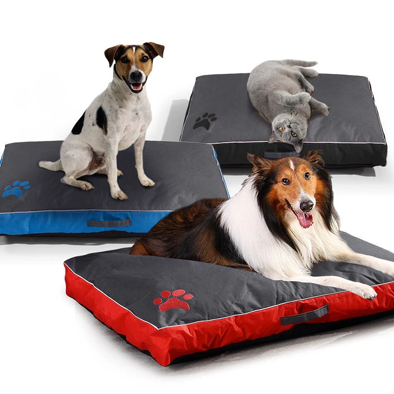 cheap Dog Bed Cushion For Large Dog Oxford Cloth Puppy Breathable Waterproof Dog House Pad Pet Nest Sofa Blanket Mat For Animals