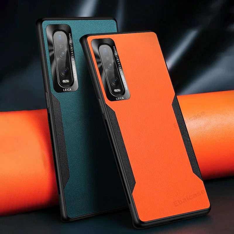 

For OPPO Find X2 Pro Case Luxury Leather Shockproof Ultra Thin Back Cover For OPPO Realme X50 Reno 3 4 R17 Pro ACE2 V5 Case