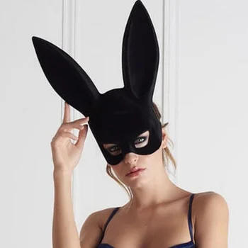 

Halloween Lady Sexy Girl Bunny Ear Rabbit Mask Cute Long Ears Halloween Masquerade Party Mask Cosplay Nightclub Bar