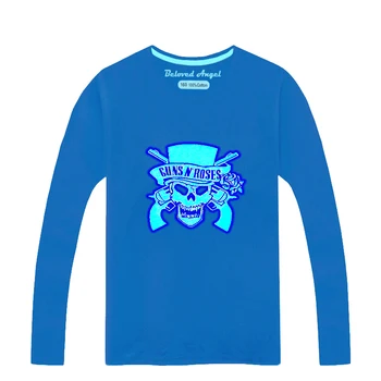 

Luminous Long Sleeve T-Shirt For Boys T Shirt Christmas Teen Girls Tops For 3-15 Years Teenage Toddler Kids Tshirts