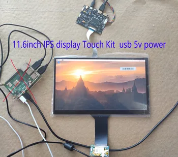 

11.6inch 1920*1080 FHD High Resolution and high 600ccd IPS LCD EDP 30pin With Mini Driver board USB Touch Screen 10fingers