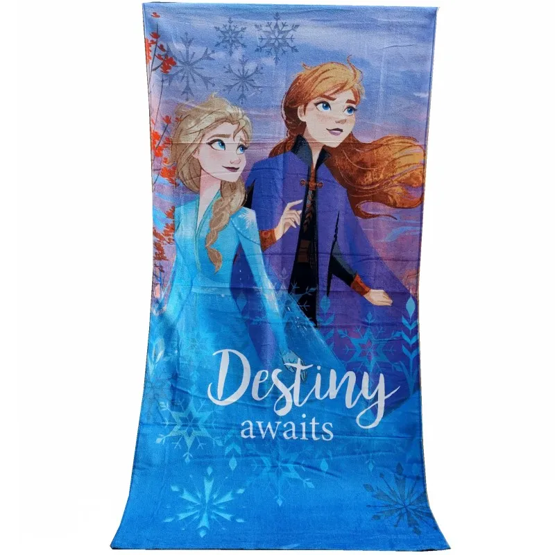 Frozen 2 Дисней мультфильм хлопок маленький Микки Маус банное полотенце для детей мальчиков пляжное полотенце Душ бассейн полотенце 75x150 см - Цвет: Frozen 2