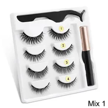  ISEEN Magnetic Eyelashes 3D Mink Eyelashes Magnetic Eyeliner Tweezers Set Natural False Lashes Makeup Extension Faux Cils 