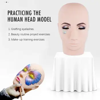 

Rubber Fake Head Mould with Sufficient Durability and Ruggedness Massage Training Makeup Display Lash Graft Practice Model