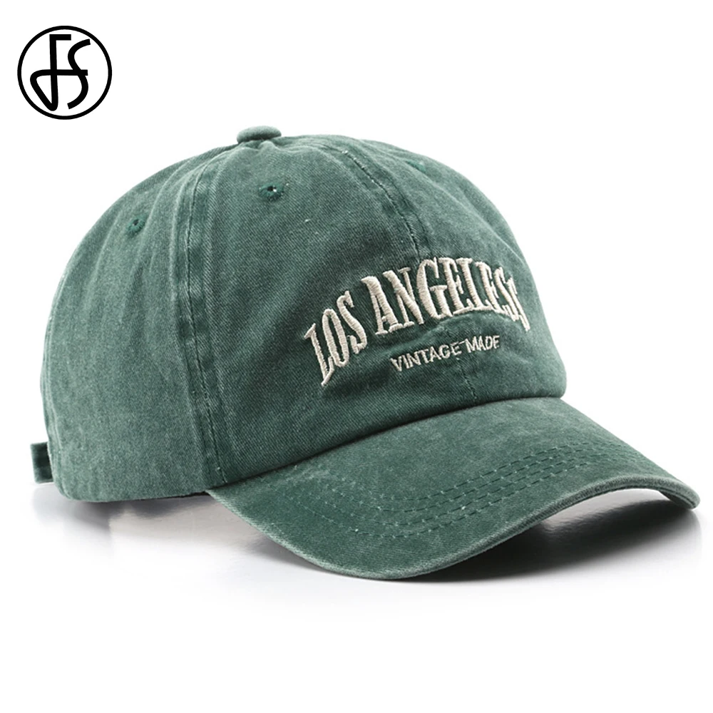 FS 2022 Red Green Washed Denim Baseball Caps For Men Women Spring Trucker Hats Adjustable Snapback Hip Hop Cap Casquette Dad Hat |