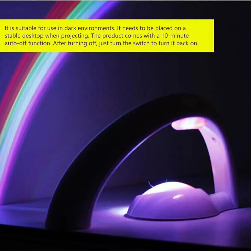LED Projection Lamp Light Rechargeable Rainbow Colorful Led Night Light Romantic Creative Gift For Children