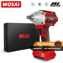 WOSAI – clé électrique de 20V, série MT, moteur sans balais, clé à chocs, batterie Li-ion Rechargeable, outil électrique, perceuse à main sans fil