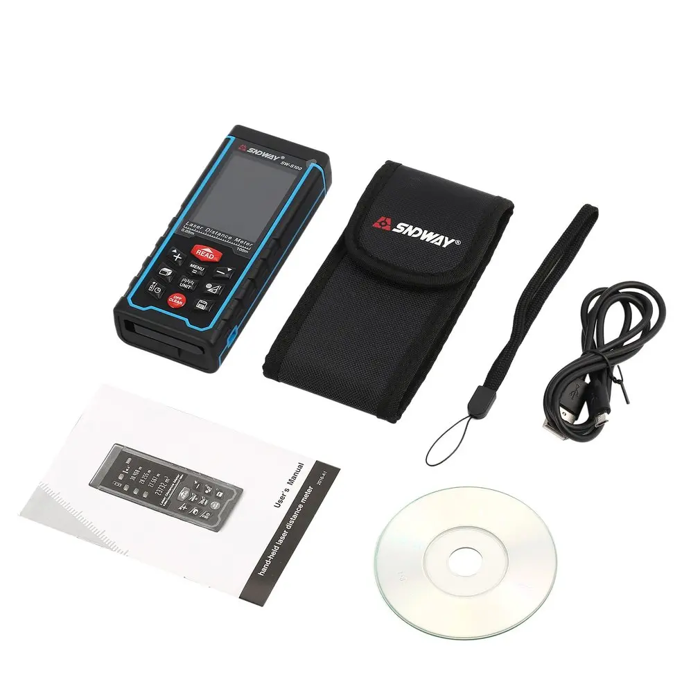 

SNDWAY laser distance meter 50M 70M 100M 120M 150M Range Finder Trena Laser Tape Measure Distance build measure device test tool