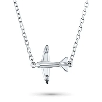 

Necklace made of silver with a diamond