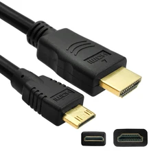 HDMI кабель HDMI папа к Mini HDMI папа HD кабели Версия 1,4 для 3D/1080P планшет ТВ Видео передача 0,5 м 1 м 1,5 м 1,8 м 2 м 3M