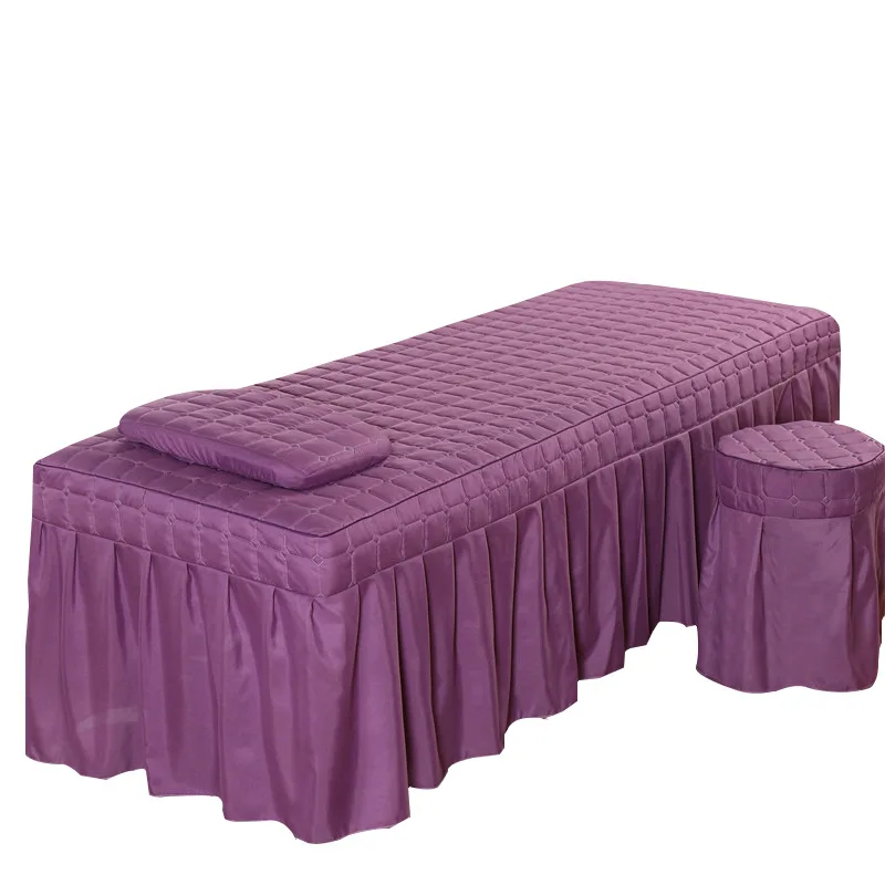 1pcs bed sheet only Solid Beauty Salon Massage Table Bed Sheet Skin-Friendly Massage SPA Treatment Bed Full Cover with Skirt