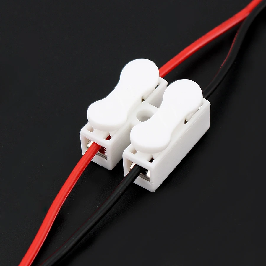 26 шт./кор. быстрый фиксатор соединения проводов разъем CH2 2 контактные, электрические кабельные наконечники 20x17x13,5 мм разъемы для светодиодных лент адаптер провода