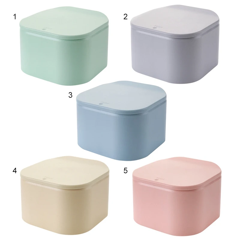 Household Press-type Waste Bins Storage Box For Desktop Spring-type Cover With Lid Plastic Box Small Trash Can Organizer