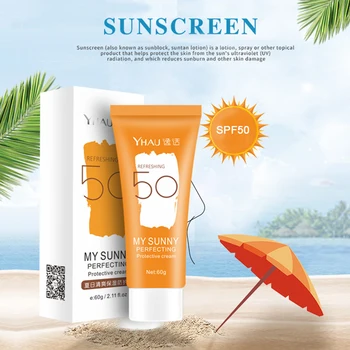

60g Anti UV Sun Cream Refreshing Texture Water Proof Moisture Isolation Body Sun Cream SPF50