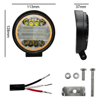 

6000K Headlight 30000LM 9-30V DC Waterproof Truck LED 4 inch Spotlight Driving Lamp Round Aluminum Alloy