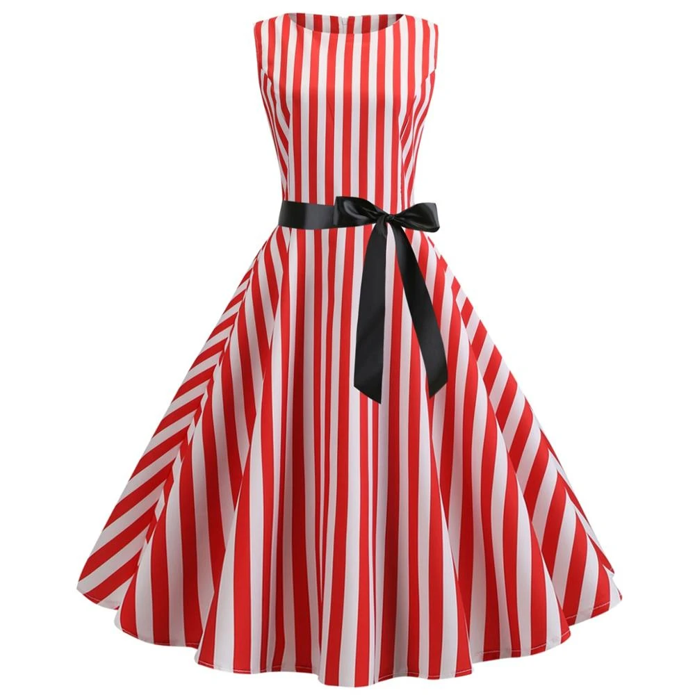 Red white striped dress Clearance