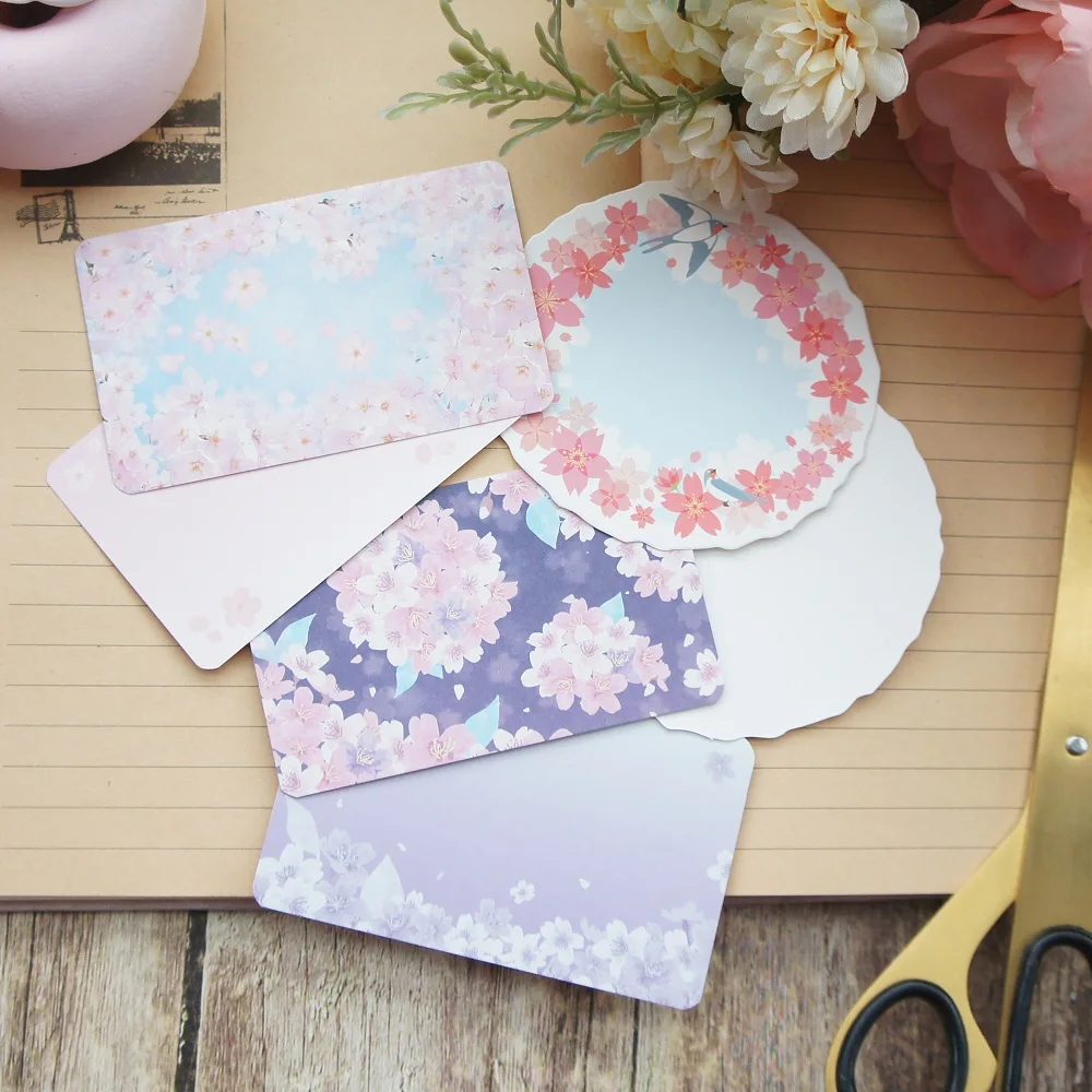 

30pcs Spring Swallow Cherry Blossoms Sakura Blue Sky Card Scrapbooking Party Invitation DIY Message Gift Greeting Card