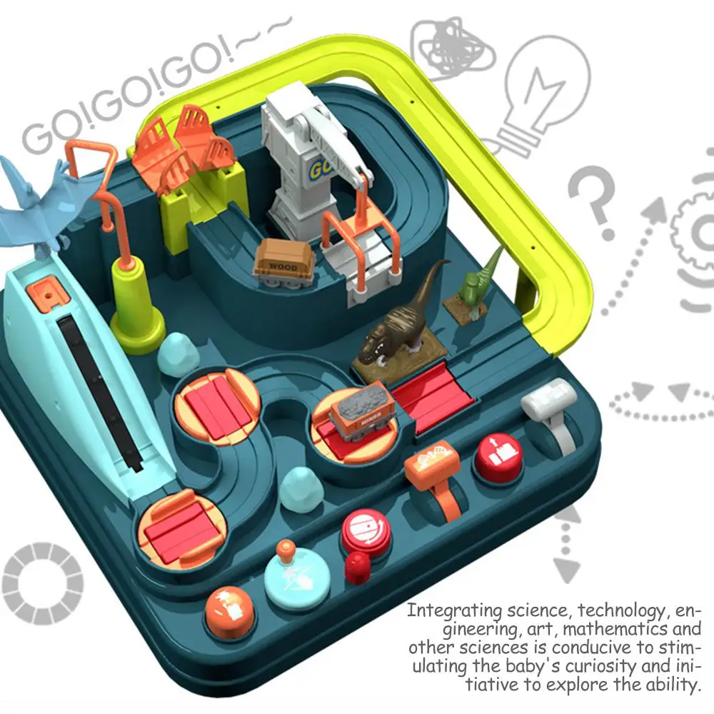 Ручной автомобиль Приключения трек игрушки для мальчиков детские развивающие зоопарк метро поезд транспортные средства игрушки на тему приключений парковка симулятор подарок