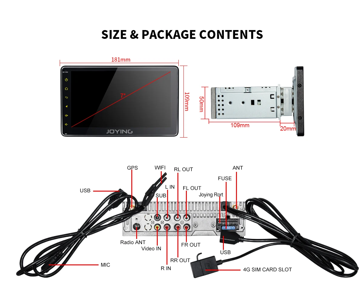 Clearance EU warehouse 4G+64G Single 1 din  7" Universal Car Radio Player Monitor Audio Stereo Car GPS Head Unit DSP SPDIF OBD2 DVR Camera 16