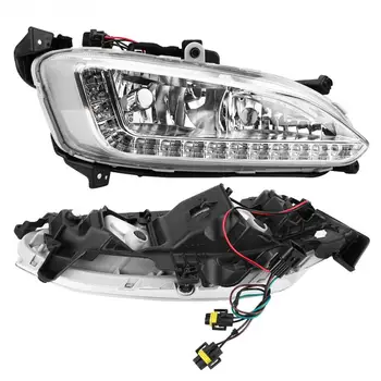 

1 Pair 12V Car Daytime Running Light DRL Fog Lamp Cover for Hyundai Santa Fe/IX45 2013-2015 High Quality