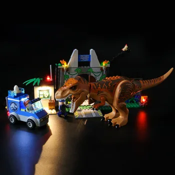 

LED Light Kit For Jurassic World T. rex Breakout Lighting Set Compatible With 10758 (NOT Include The Model)