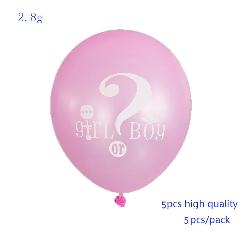 1 шт., фольга, 18 дюймов, Круглый Пол, показ, он или она, мальчик или девушка с воздушными шарами, гелиевые шары, Детские вечерние украшения для душа, детская розовая голубая игрушка - Цвет: 5pcs pink