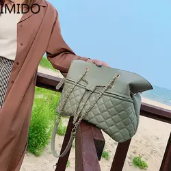 IMIDO/Новинка 2019 года; женская сумка; сумка-мессенджер; Сумка На Цепочке; модная сумка на одно плечо; диагональная двойная сумка; женская сумка