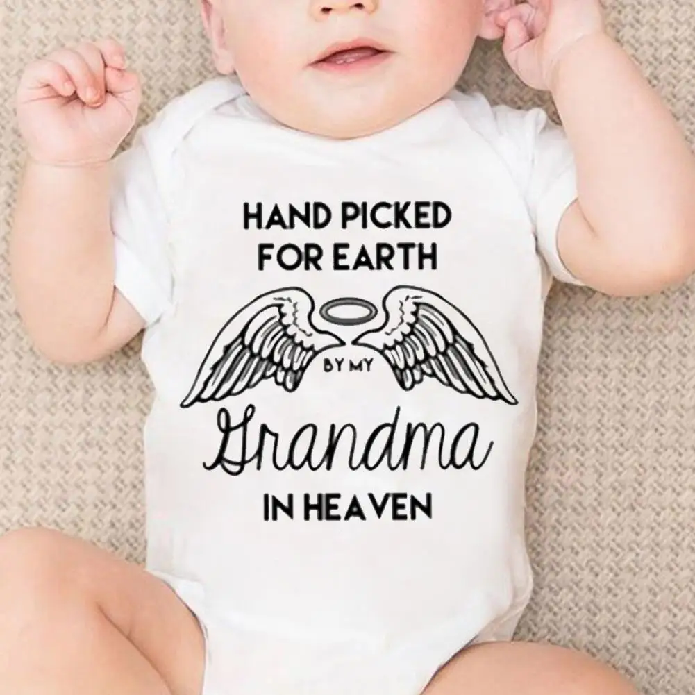 

Baby Bodysuit Wings Letter Printing Cotton 0-2 baby Clothe Newborn Sleeve Short 2020 Baby New Jumpsuit E1Q0