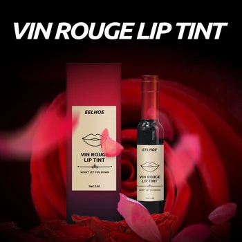 6 Colors Red Wine Bottle Lip Gloss Liquid Lipstick  2