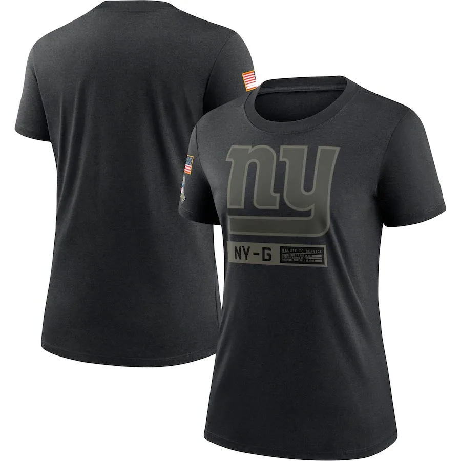 Футболка с надписью New York Women's Giants Salute To Service Black Performance | Мужская одежда