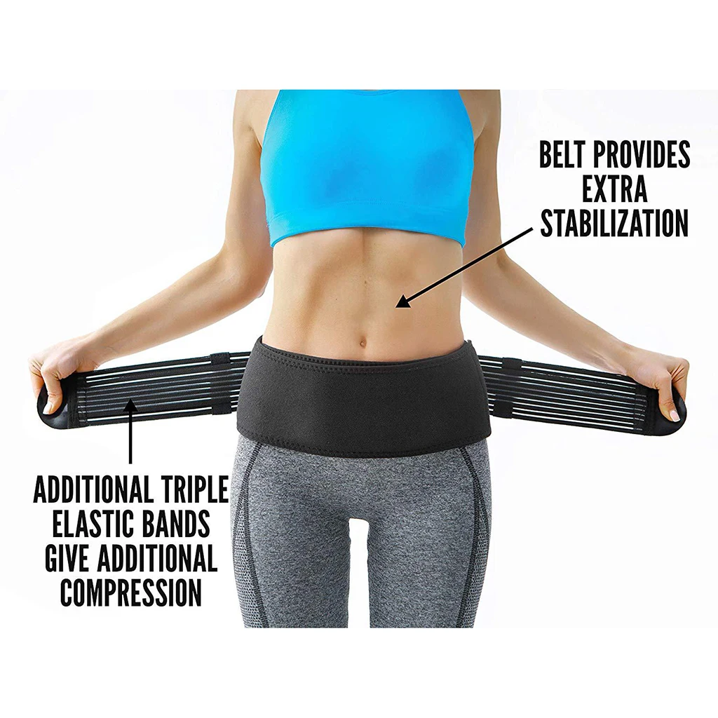 Men Women Sacroiliac SI Joint Hip Belt Breathable Anti-Slip Pelvic Support Brace Pain Reli-ef for Leg Pain Stabilizing