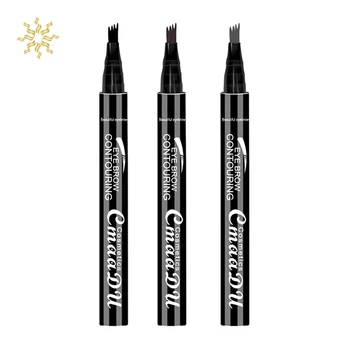 

3 Colors Microblading Eyebrow Tattoo Pen Fork Tip Fine Sketch Liquid Eyebrow Pencil Waterproof Eyebrow Tint Makeup