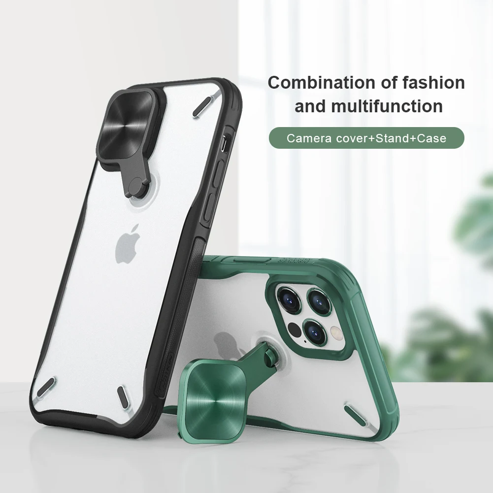 2 in 1 Camera Protection Cover Stand Case For iPhone 12 Pro MAx