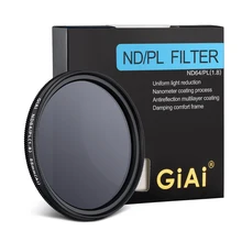 2 In 1 Camera Lens Accessories CPL ND Filters Neutral Density Polarizing Polarized Filter 37mm 40.5mm 43mm 46mm 49mm 52mm 58mm