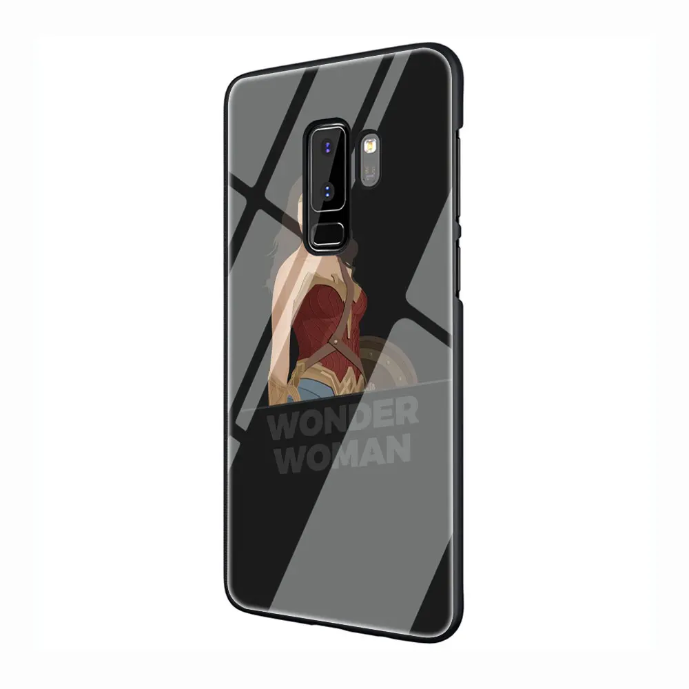 EWAU логотип Чудо Женщины закаленное Стекло Телефон чехол для Galaxy S7 edge S8 9 10 Plus, Note 8, 9, 10, A10 20 30 40 50 60 70 - Цвет: G8