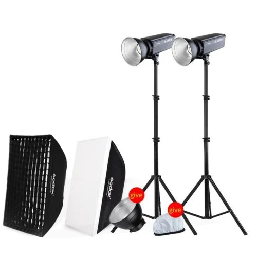 Godox 2x SL200W комплект для видеосъемки белая версия ЖК-панель светодиодный