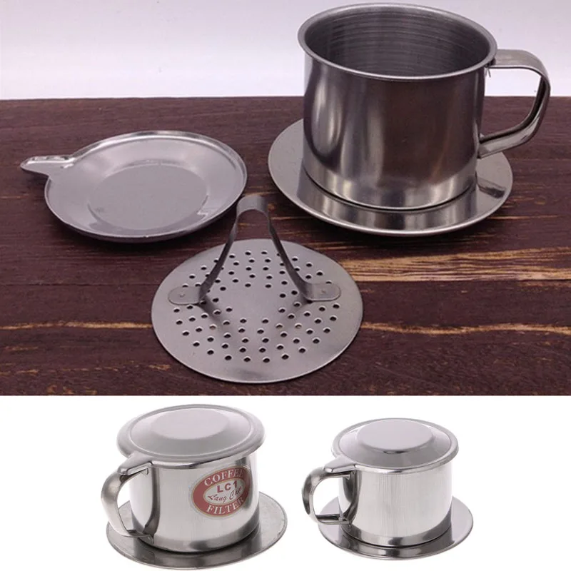 1 шт. чашка-фильтр для кофе из нержавеющей стали вьетнамский кофе фильтр из нержавеющей стали