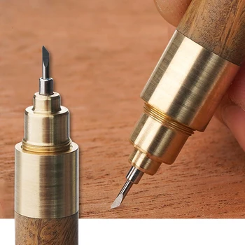 

Woodworking scribe marker tool alloy tip Replaceable gel pen Hand carving knife cutting paper tool Woodworking tools