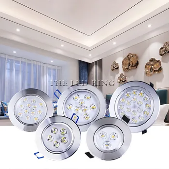 

Dimmable Led Downlight 9W 12W 15W 18W 220V 110V LED Ceiling bathroom Lamps living room light Home Indoor Lighting free shipping